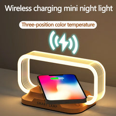 Wireless Charger with LED Night Lamp & Short-Circuit Protection