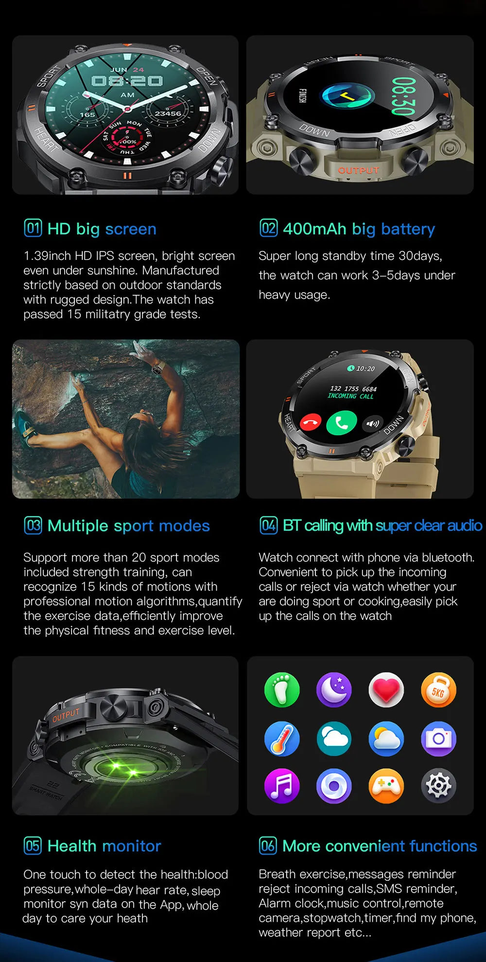 MEVADEN Bluetooth Call Smart Watch