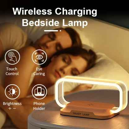 Wireless Charger with LED Night Lamp & Short-Circuit Protection