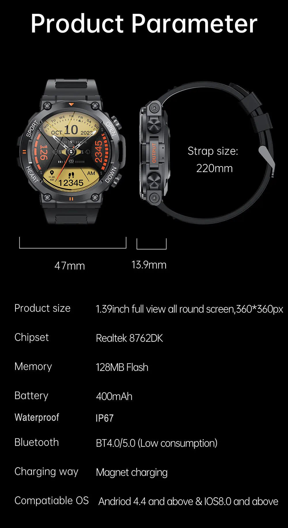 MEVADEN Bluetooth Call Smart Watch