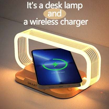 Wireless Charger with LED Night Lamp & Short-Circuit Protection