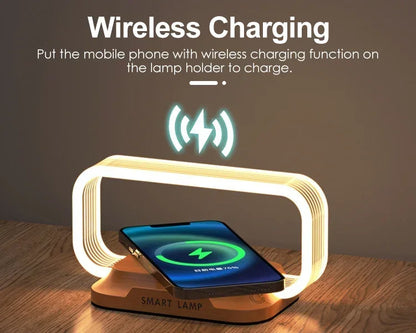 Wireless Charger with LED Night Lamp & Short-Circuit Protection