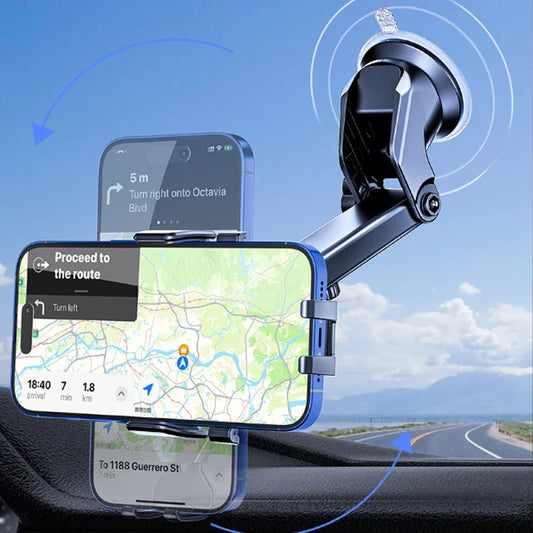 Car holder with rotatable suction cup