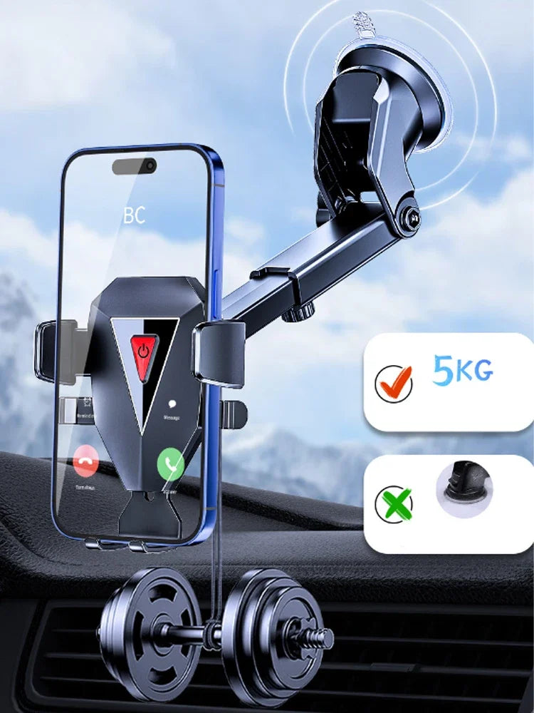 Car holder with rotatable suction cup