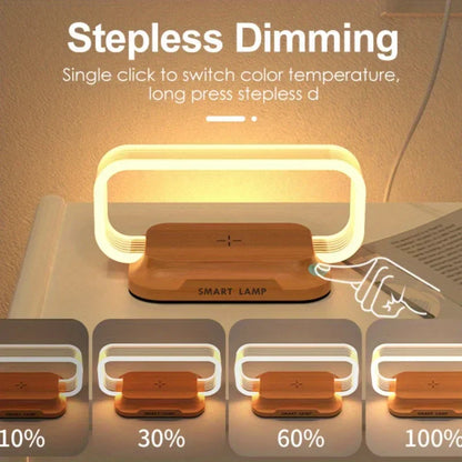 Wireless Charger with LED Night Lamp & Short-Circuit Protection