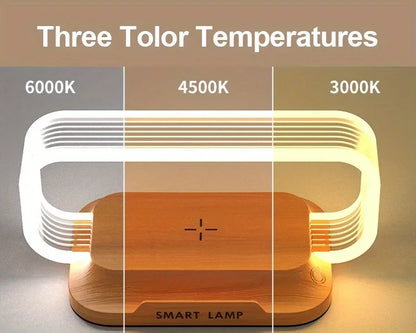Wireless Charger with LED Night Lamp & Short-Circuit Protection