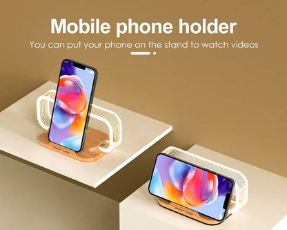 Wireless Charger with LED Night Lamp & Short-Circuit Protection